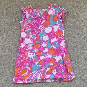 Lilly Pulitzer Pink and Orange Floral Kids Dress